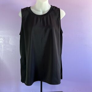 Daily Look Women's Black Sleeveless Blouse Size M Medium Top Shirt Casual Chic